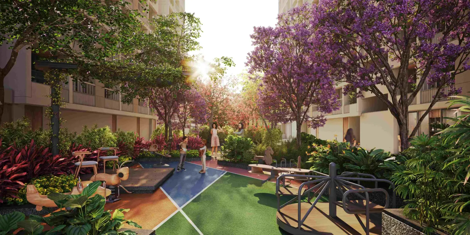 Relaxing pool deck